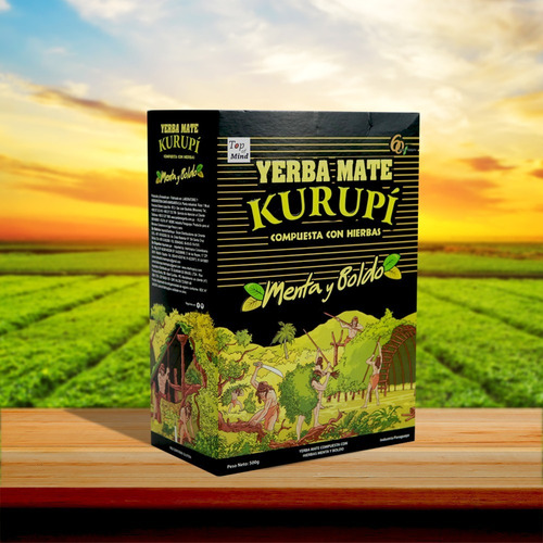 Imagem 3 de 4 de Erva Para Tereré Sabor Menta Y Boldo 500 Gramas - Kurupí
