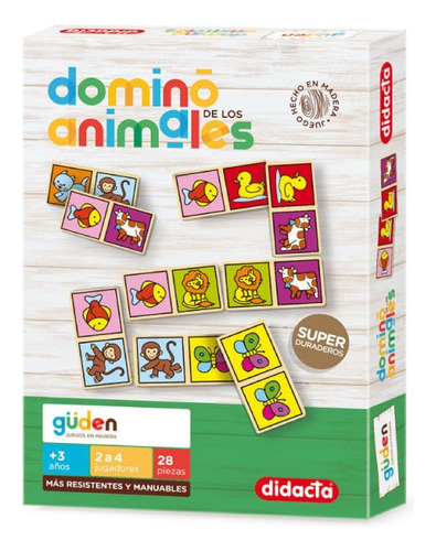 Dominó De Animales Juego De Madera Para Niños Güden Didacta