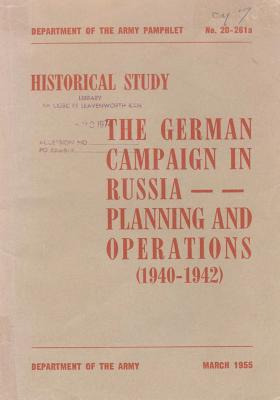 Libro The German Campaign In Russia: Planning And Operati...