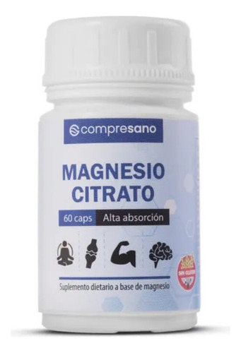 Suplemento Citrato De Magnesio 400mg x 60 capsulas