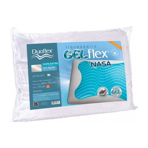 Travesseiro Gel Flex Refrescante Nasa 14cm Gn1101 Duoflex