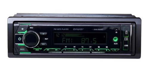 Radio Auto 1 Din Bt Usb X2 Fm Aiwa Aw5880t/ Tecnocenter