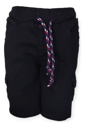 Bermuda De Mezclilla Niño Jogger Con Bolsas De Cargo