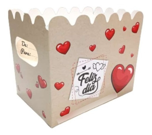 Caja Carton Ancheta Feliz Día Amor Arreglo Globo Cumpleaños