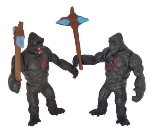 Figuras King Kong 2pzs Mad Anger Black Articulables Hacha