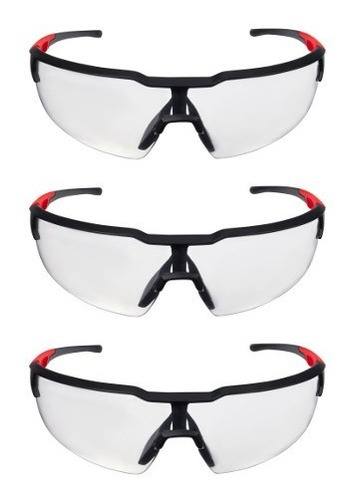 Lentes De Seguridad Transparentes 3 Pzs Milwaukee 48732050