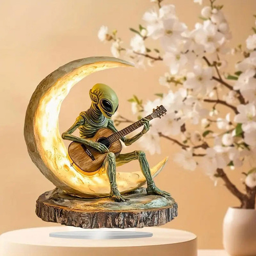 Adorno Acrílico Alienígena, Decoración De Guitarra Para
