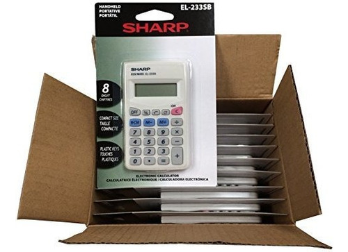 Calculadora Sharp El233sb, Paquete De 10, Blanco