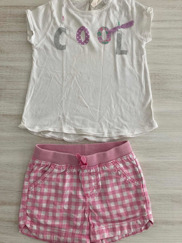 Short Y Remera Infantil Conjunto Marca Cherokee Y Zara T 2a