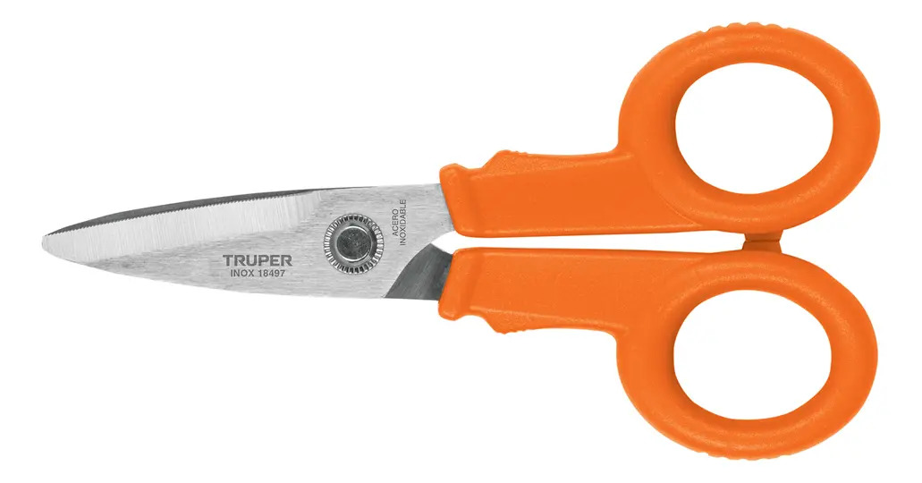 Truper TIOF-5 tijera naranja de 14cm