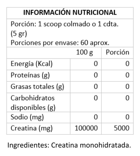 Creatina Monohidrato 100% Pura Soy Veg En Polvo - Suplemento Sin Sabor