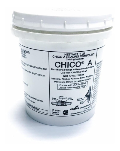 Chicoa4 Crouse Hinds Compuesto Sellador 0.454kg C/fibra 28gr
