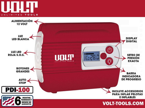 Ilador Digital Volt Tools Pdi-100 - A Todo El Pais!! Color Rojo