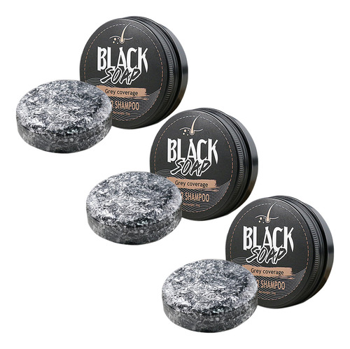 3 Piezas De Barra Inversa Para Cabello Gris, 55 G De Jabón