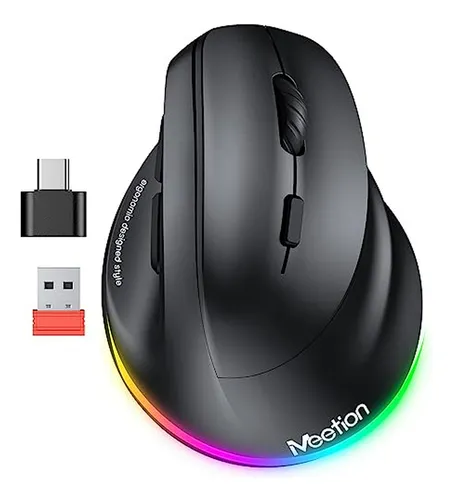 Ratón Ergonómico Inalámbrico Con Rgb Y Dpi Ajustable