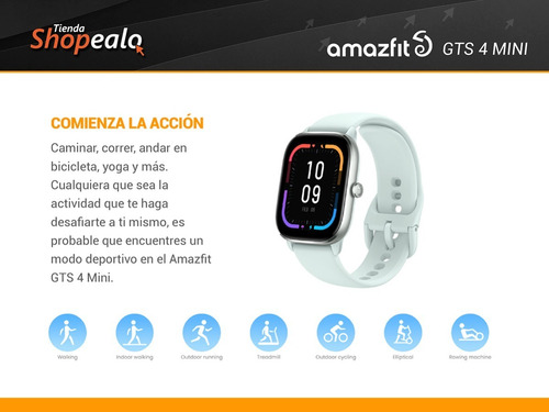 Smartwatch Reloj Inteligente Amazfit Gts 4 Mini Blue Mint -*