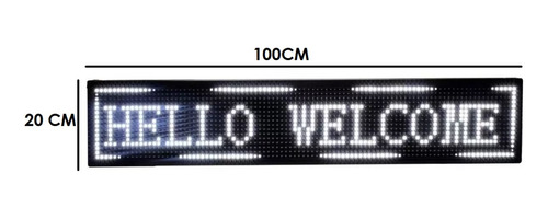 Letrero Anuncio Luminoso Electrónico Programable Led Blanco