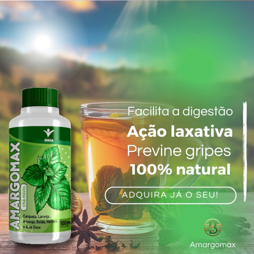 Amargomax Suplemento Alimentar Nutricional Bonifica Chá misto 100% Natural