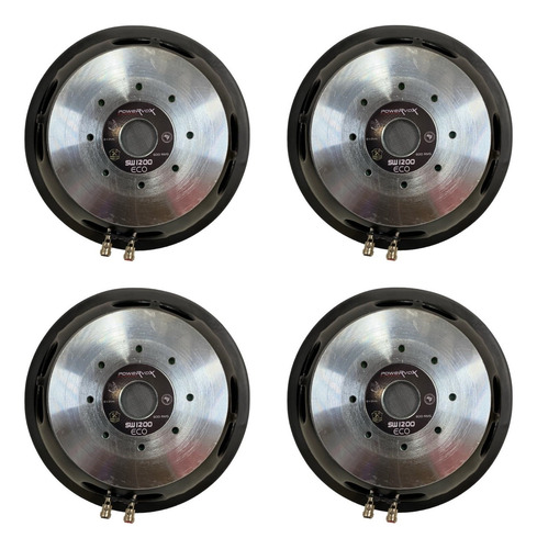 Kit 4 Subwoofers Power Vox 12'' Sw1200 Eco 600w Rms 4 Ohms