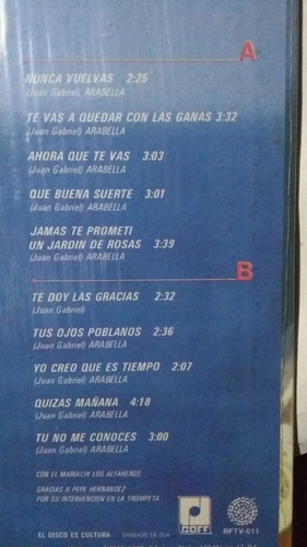 Aida Cuevas Canta Lo Nuevo De Juan Gabriel Lp De Coleccion (Usado)