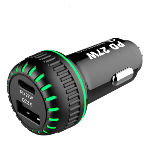 Cargador De Coche Con Doble Usb-a Y C Pd 27w 5a Para Teléfon