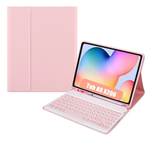 Funda Con Teclado De Redonda Para Galaxy Tab A8 X200