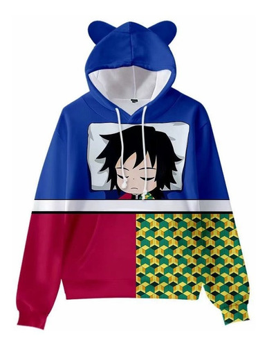 Disfraz Infantil Sudadera Anime Demon Slayer Con Gorra