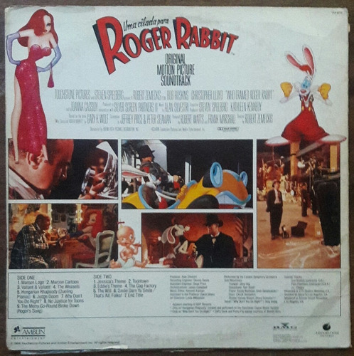 Lp Uma Cilada Para Roger Rabbit 1988 Soundtrack Vinil (Usado)