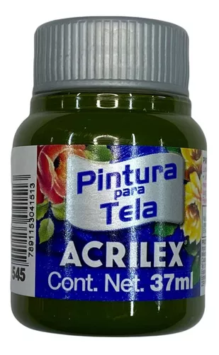 Pintura Textil Acrilex No.520 Negro 1 pieza 37 ml