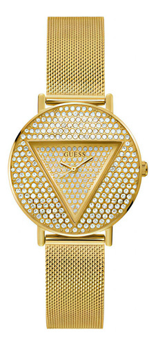 Reloj Para Mujer Guess Lady Frontier W1156l5 Color Dorado Color De La Correa Dorado2 Color Del Fondo Plata