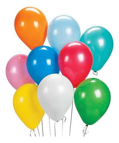 Globos Multicolor Redondo Latex R12 30cm Resistente Pack 25