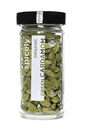 Spicely Orgánica Cardamomo Vainas Verdes Total 1,20 Onza Jar