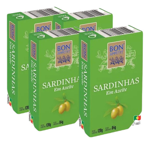 Sardinhas Bon Appetit Em Azeite 120g (4 Caixinhas)