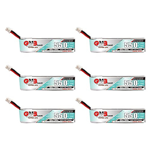 Batería Lipo Gaoneng 1s 550mah 3.7v 90c 180c (6 Unidades)