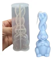 Comprar Molde Silicona Conejo Orejas Trenzadas Vela Resina Chocolate