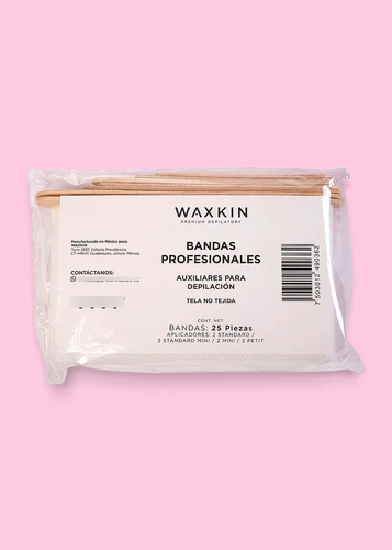 Bandas Profesionales Waxkin Auxiliares Para Depilación 25pz