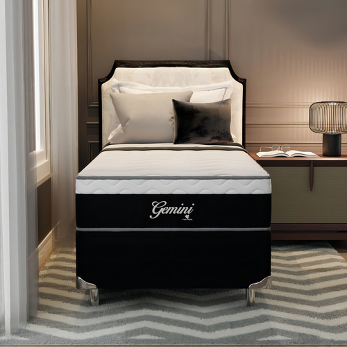 Cama Box Solteiro Montreal Molas Ensacadas Gemini Wt