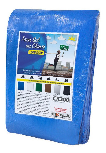 Lona Barraca De Feira Azul Ck 300 Micras Impermeável 7x2 M