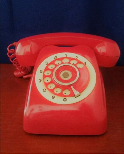 Teléfono Rojo Antiguo De Campana Americano