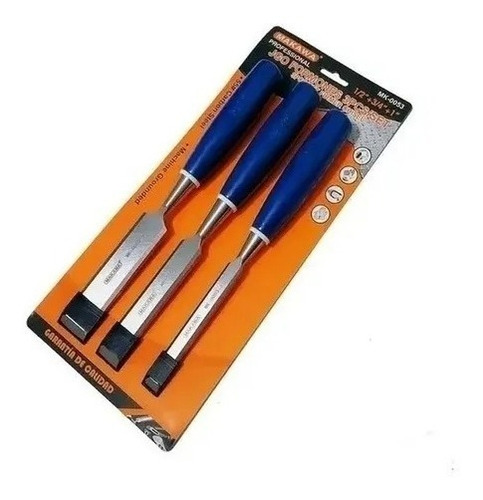 Juego De Formones 3 Piesas Plastico Makawa Mk-0053