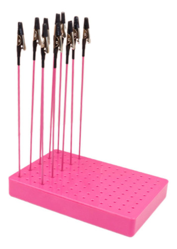 10x Pintor Soporte Base Set Modelado Rosa Y 10 Clips