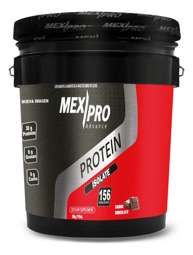 Proteina Mex Pro Isolate Protein Advance 6 Kg Mex Pro Cubeta Sabor Banana