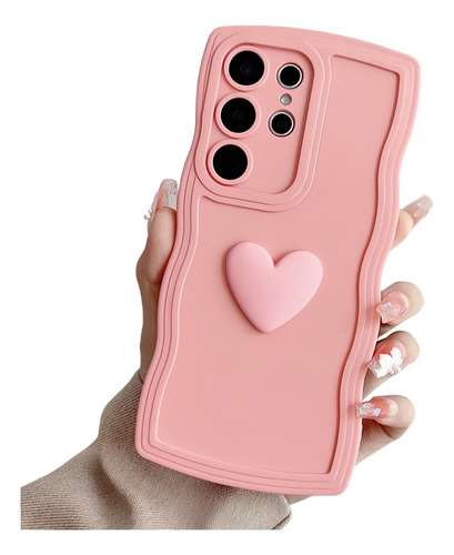 Funda Para Samsung Galaxy De Silicona 3d Corazón + Correa