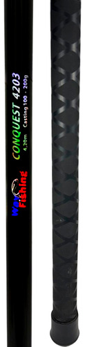 Vara De Pesca Pesada Way Fishing Preto - 4.2m X 580g - Média Rápida Para Isca De 10g