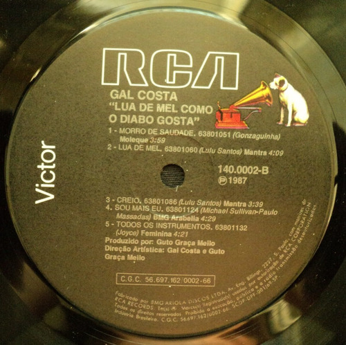 Gal Costa Lua De Miel Como O Diabo Gosta C/insert Lp (Usado)