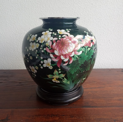 Jarron De Porcelana, Motivo Floral - Florero De Porcelana