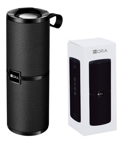 Alto-falante Bluetooth portátil, alto-falante sem fio BOC060 Bluetooth 5.1 de 1 hora com reprodução de som estéreo HD sem usar as mãos, AUX/Micro SD/TF/USB de 3,5 mm, preto