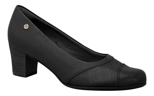 Sapato Scarpin Piccadilly Salto Baixo Joanete 110130 Preto