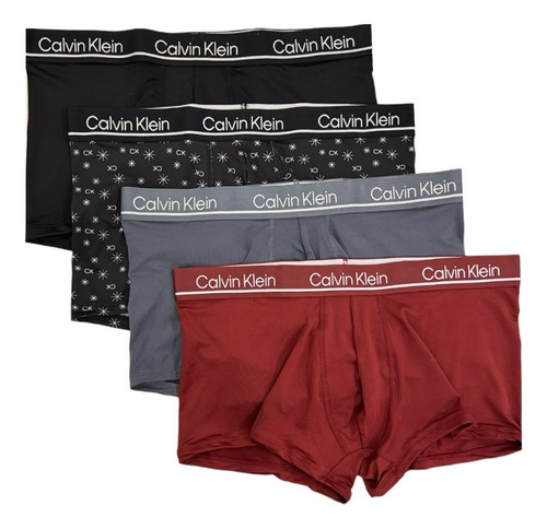 Boxers Calvin Klein 4 Pack Cortos Microfibra Trunk Original