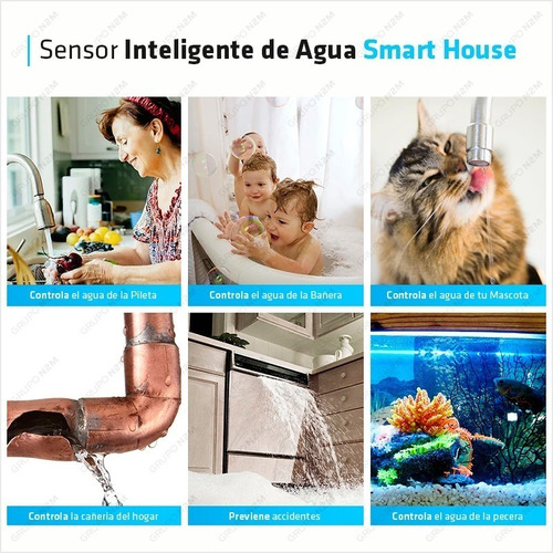 Imagen 5 de 10 de Sensor Inteligente Control Agua Smart House Dm-24 Domotica